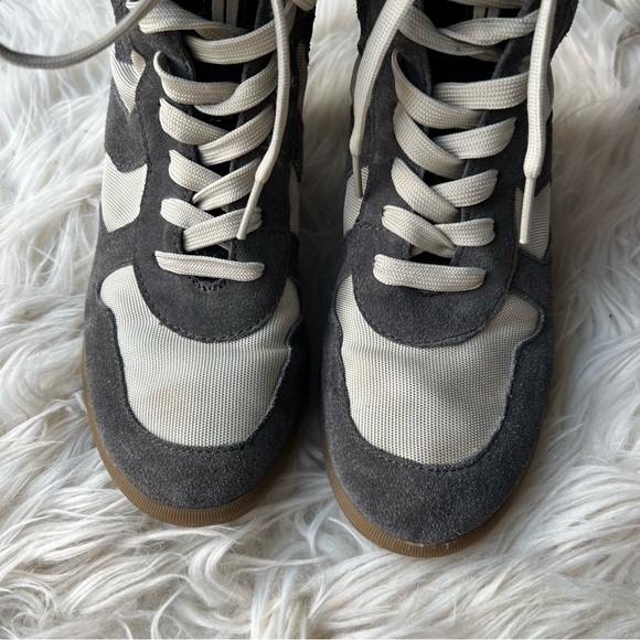 Sam Edelman❤️High top wedge sneakers❤️Charcoal Gray & ivory❤️Size 38 - Picture 3 of 6